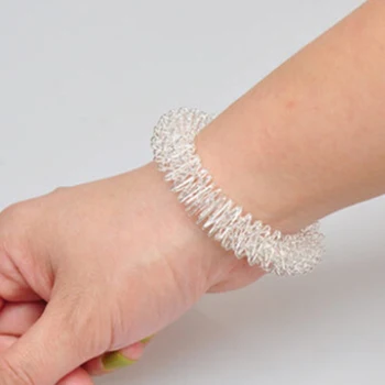 

2 Pcs Acupuncture Ring Finger Hands Pain Relief Bracelet Relax Wrist Care Tool Massager All-shipping