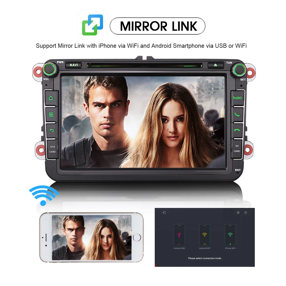 Автомагнитола 8 дюймов DAB + Android 0 для VW Golf polo Tiguan Touran GPS DVR DTV DVD Wi Fi 3G OBD IN Bluetooth RDS BT|bt car