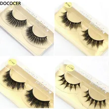 50 пар/лот накладные ресницы из норки ручной работы накладные ресницы 3D полоска норковых ресниц искусственный макияж ресниц