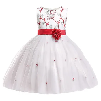 

kids toddler girl birthday party princess dress baby girl wedding flower girl dress children's clothing baby tutu costume L5022