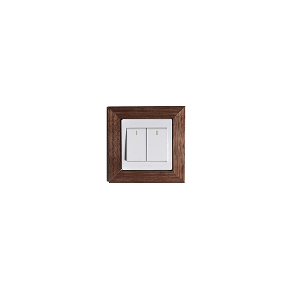 

Decoration Easy To Install Durable Cover Wall Surround Panel Lighting Accessories Switch Frame Solid Wooden Protective Home