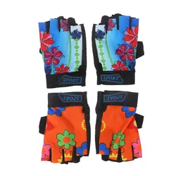 Мода 2019 г. 1 пара Новый перчатки дети ребенок спорт на открытом воздухе Нескользящие Воздухопроницаемый полупалец варежки Лидер продаж