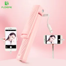 FLOVEME осветительная селфи-палка для iPhone XS MAX XR X 7 8 Plus портативная селфи-палка для iPhone XS 7 8 Проводная селфи-палка монопод