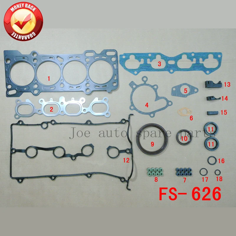 Полный комплект прокладок для двигателя FS FP ES FP9A Ford probe II MAZDA 626/MX 6 1 8 л 2 0 1991 1998 8AGX 10