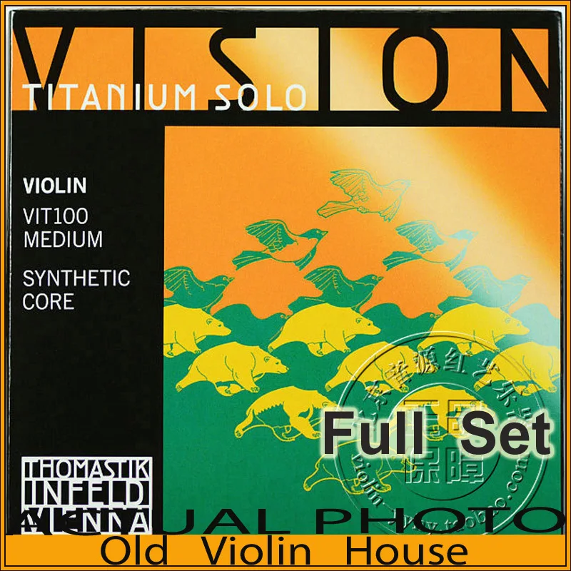 Оригинальные титановые Струны для скрипки thomверк Vision Solo(VIT100) полный набор