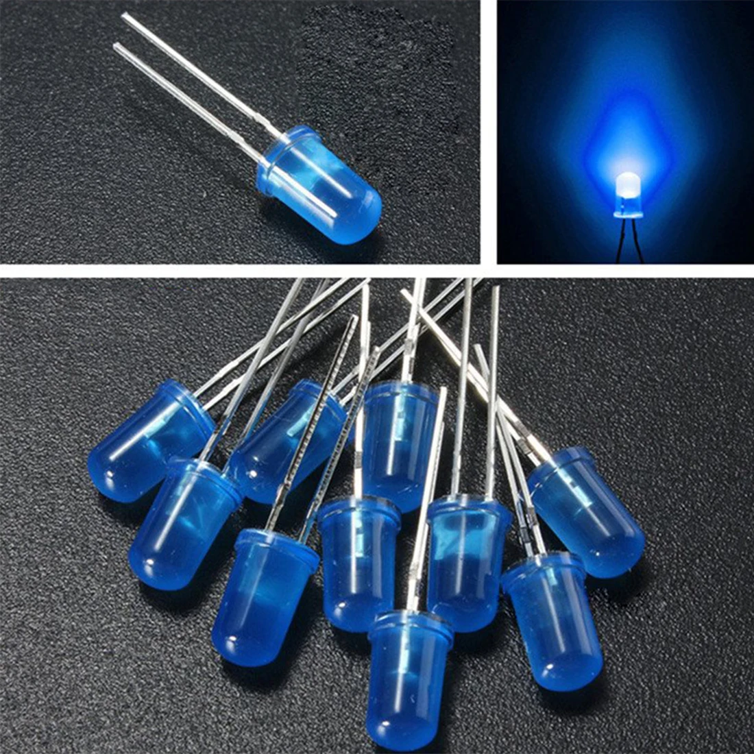 

LED Light Assorted Kit 5 Colors 500PCS 3mm LED Diode Light Assorted Kit White Yellow Red Green Blue component DIY kit