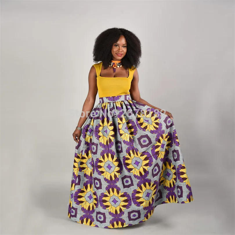 

African Dress Clothing Rushed Hot Sale Polyester 2019 National Wind Digital Printing Elegent Hot-selling Women Skirts