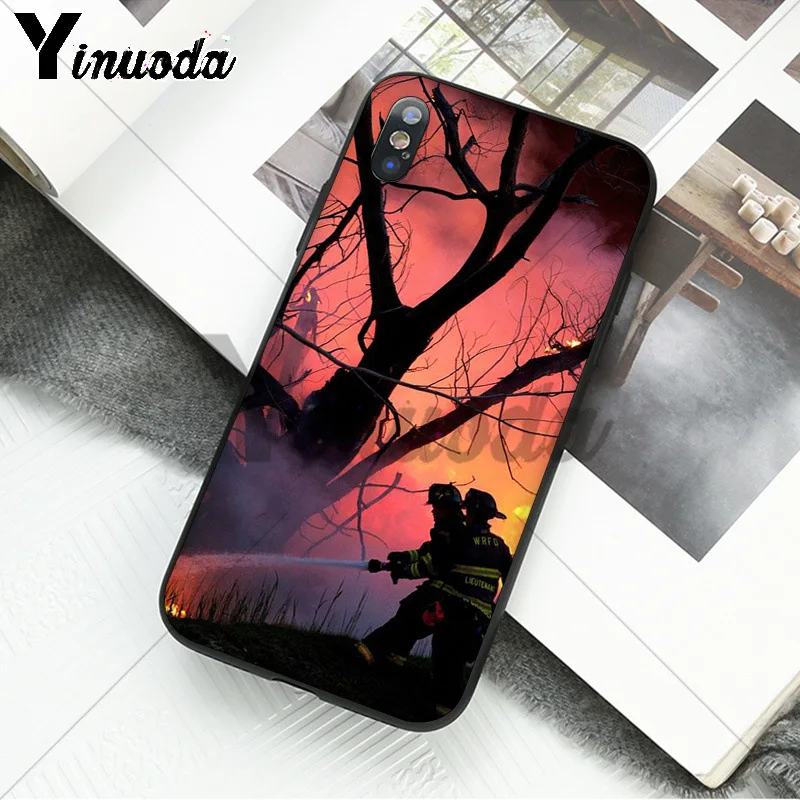 Yinuoda Firefighter Heroes Fireman High Quality Phone Accessories Case for iPhone 8 7 6 6S Plus X XS MAX 5 5S SE XR Cellphones