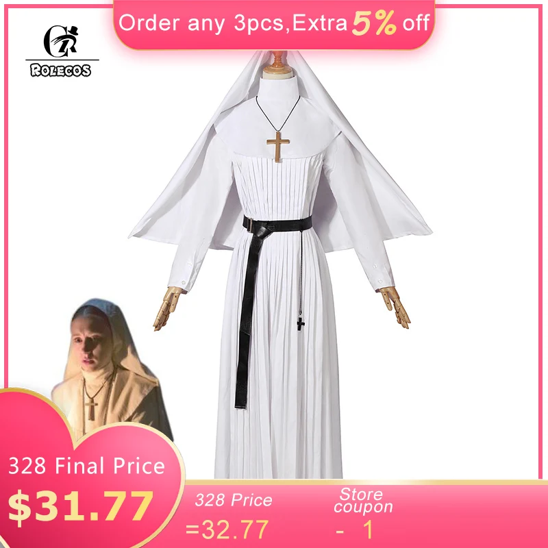 The Conjuring Scary The Nun Valak Sister Cosplay Costume Halloween Women Dress
