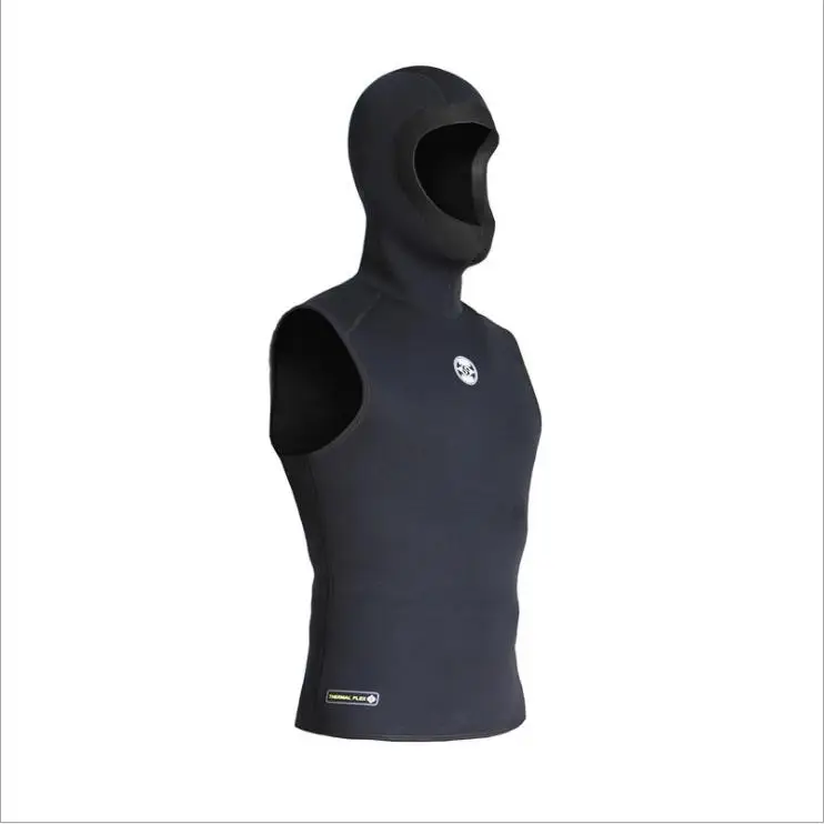 SLINX 3 мм неопреновый гидрокостюм жилет имеет шляпу высокого качества без рукавов жилет для подводного плавания сёрфинга сохраняет тепло с капюшоном жилет для дайвинга