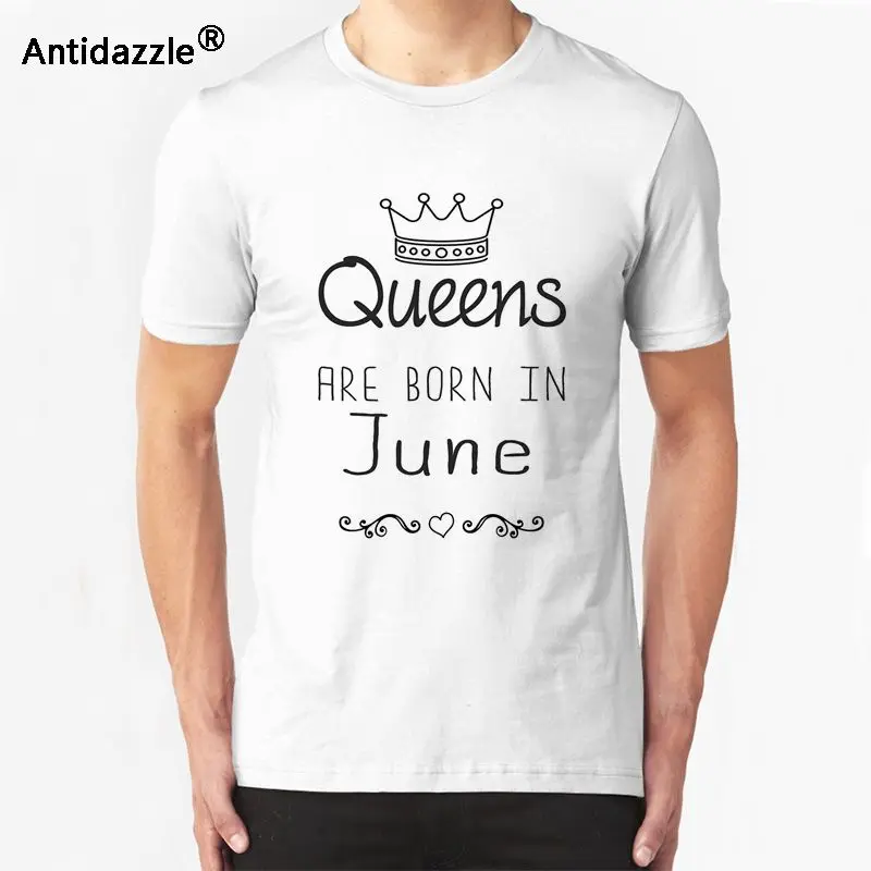 Antidazzle Asian Size Popular Queens are born in June Geometric Palace Men's Short Sleeve T shirt O-neck T-shirt Tees Tops | Мужская