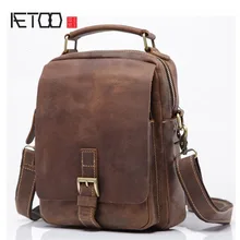 AETOO мужской кожаный портфель сумка-мессенджер мужская сумка Гуанчжоу кожаная сумка crazy horse кожа
