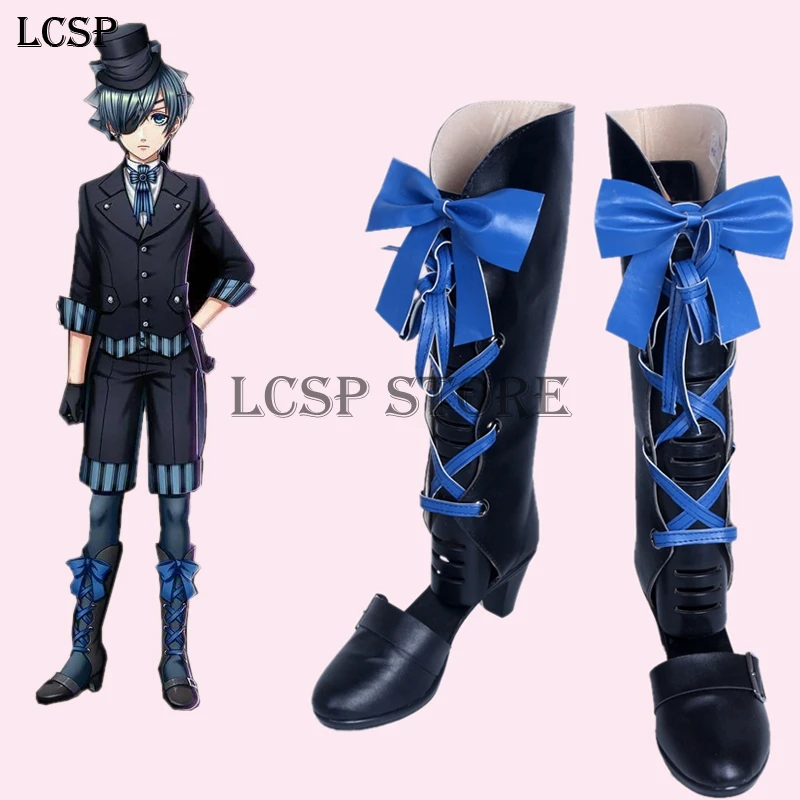 LCSP книга Kuroshitsuji Of the Atlantic Sky Phantomhive сапоги для косплея японское аниме черные