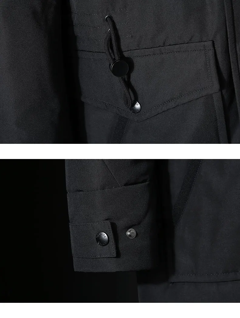 2018 Thicken Warm Winter Duck Down Jacket for Men Fur Collar Parkas Hooded Coat Plus Size Overcoat Western Style (8)
