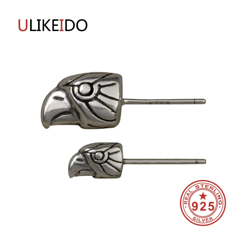 

100% Pure 925 Sterling Silver Earrings Fashion Punk Jewelry Stud Earring For Men And Women Special Gift 1223