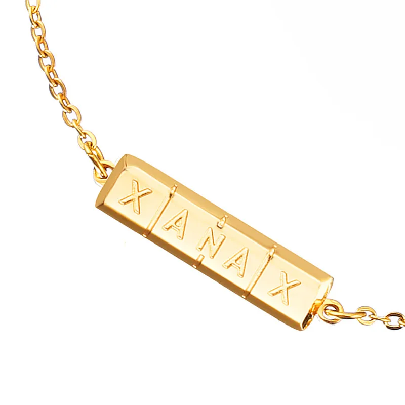 Модный браслет Xanax Pill Bar Pulseira ID из нержавеющей стали Женский браслет-цепочка золото серебро медицинские ювелирные изделия полированные шармы Bijoux