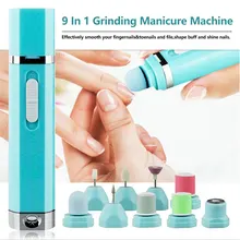 Шлифовальный аппарат для маникюра, инструменты для маникюра, эпилятор, бритвы 9 в 1, портативные многофункциональные электрические наконечники для ногтей