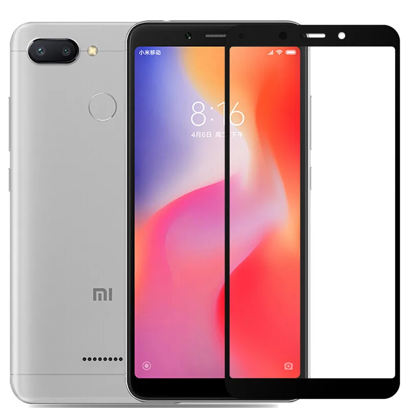 5,45 дюймов стекло для Xiaomi Redmi 6 6A защита экрана 2.5D 9H закаленное стекло для Xiaomi Redmi6 A стекло Redmi6A защитная пленка - Цвет: Black