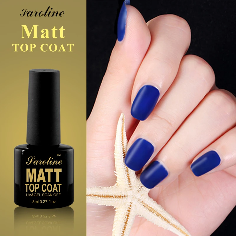 Saroline Lucky Matt Top Coat Nail Art UV Gel Polish Transparent Semi