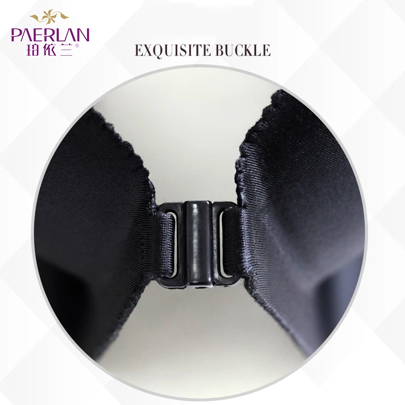 Koop PAERLAN Voorsluiting Draad Gratis beha comfortabele non trace kleine borsten Push Up sexy h terug backless ondergoed Kant solid Cup