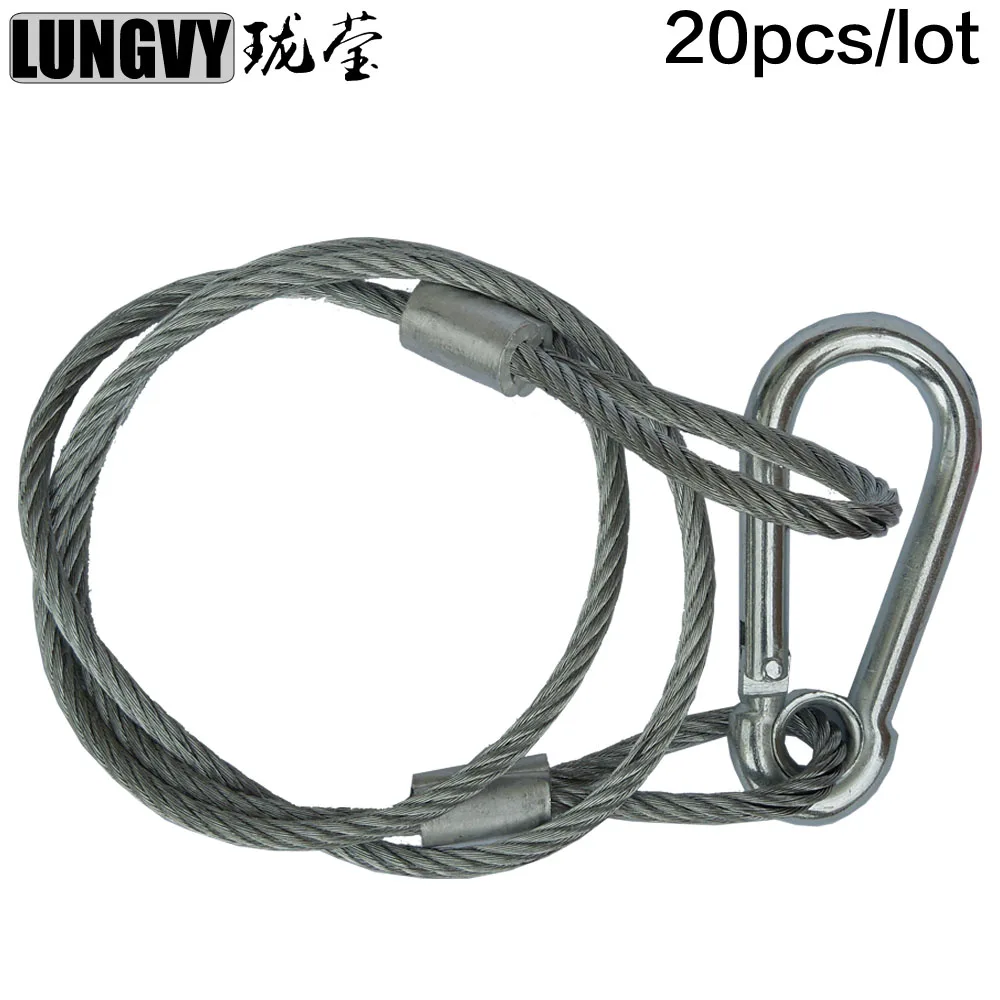 Free Shipping 20pcs/Lot 95cm DJ Steel Wire Stage Light Safety Ropes