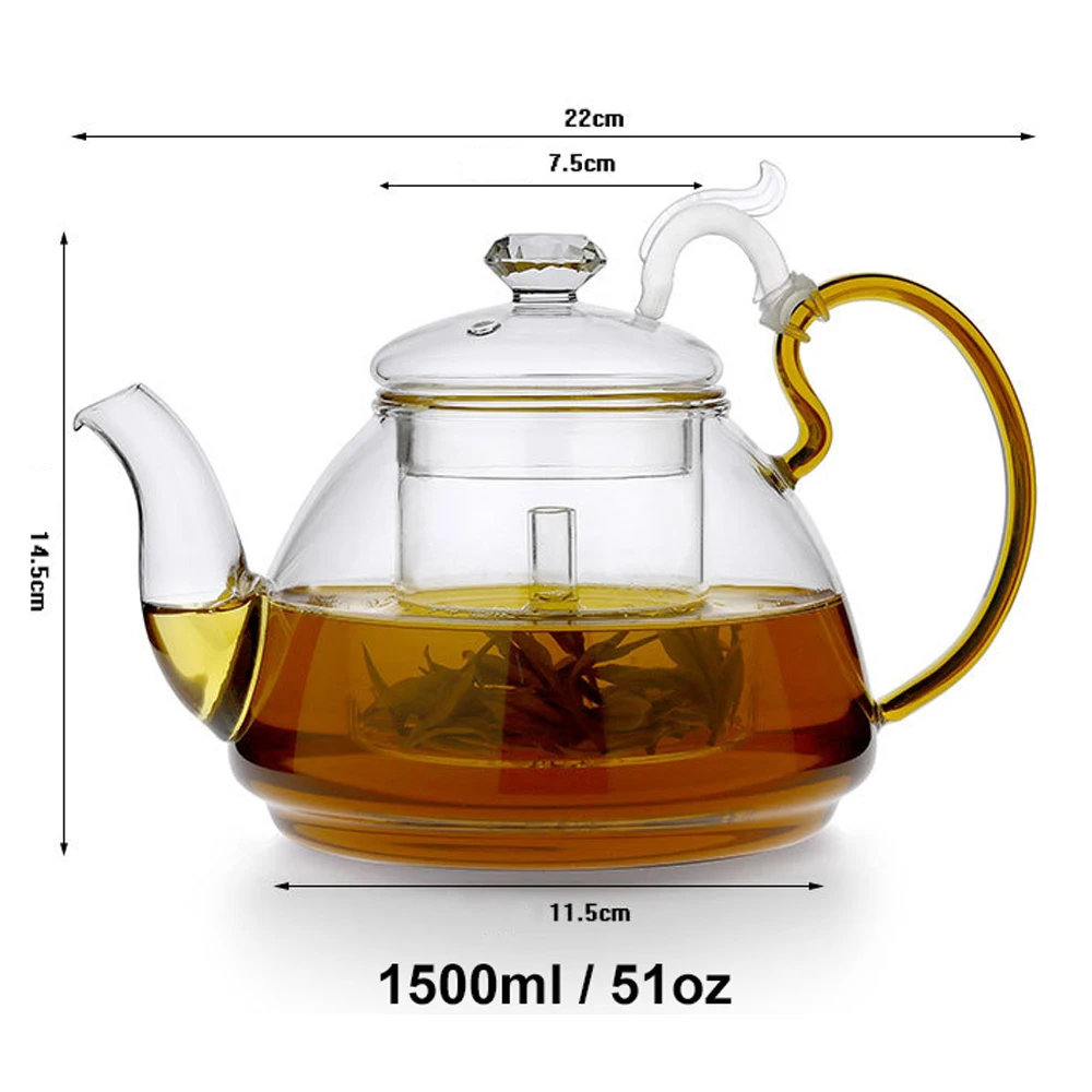 Yama Glass Chinese Water Kettle/Teapot - 40oz - Divinitea