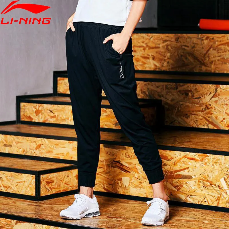 Li Ning Женский Баскетбол культура пот брюки BAD FIVE свободный крой дышащий досуг