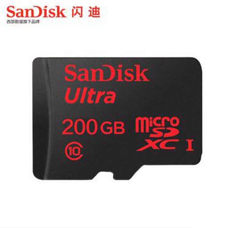 Prix pour SanDisk Micro SD 200 GB Carte Mémoire dans MicroSDXC haute vitesse jusqu'à Max 90 M/s Uitra Class10 TF Flash Carte Prix pour SanDisk Micro SD 200 GB Carte Mémoire dans MicroSDXC haute vitesse jusqu'à Max 90 M/s Uitra Class10 TF Flash Carte