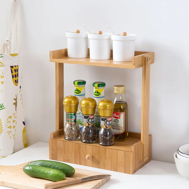 Nanzhu seasoning table condiment storage rack kitchen seasoning shelf
