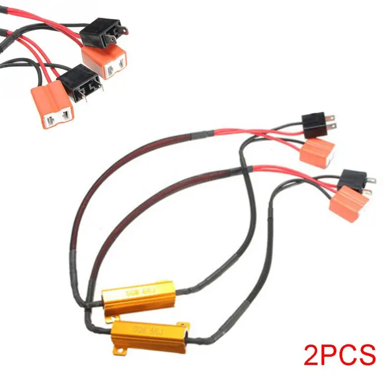 

2pcs 50W 6RJ H7 Headlight Load Resistor LED Canbus Car Fog Lamps Decoder Error Warning Resistance