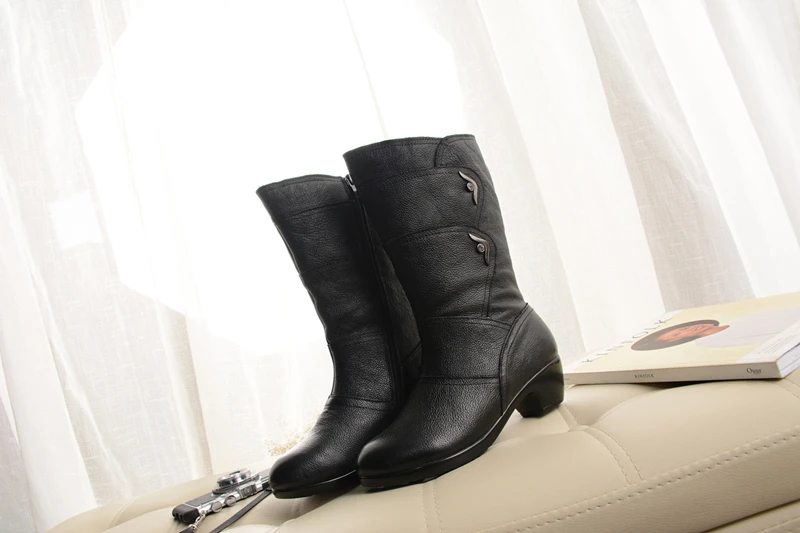 Winter Warm Ladies Zip Boots