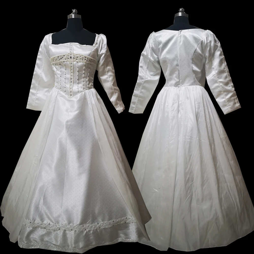 

2019 New white Halloween Cosplay dress Colonial Georgian Renaissance Gothic Historical dress D-305