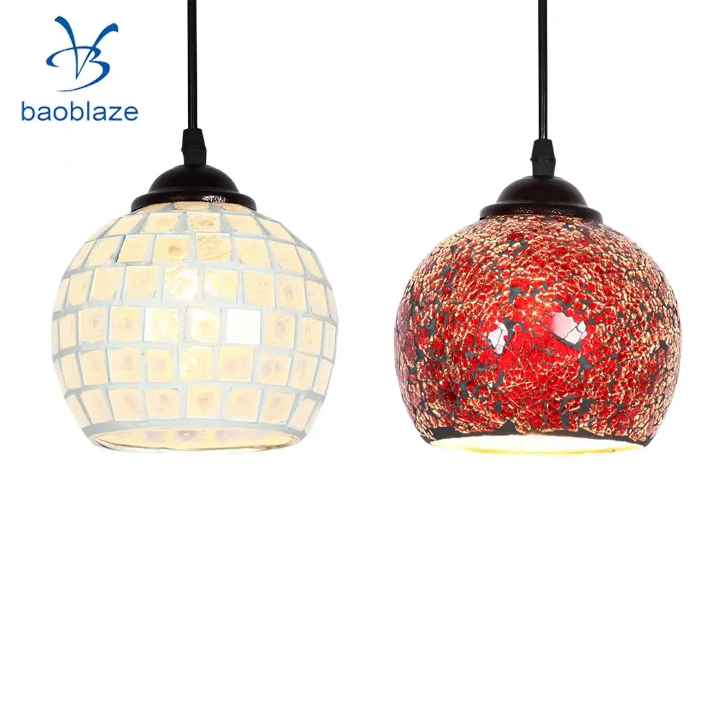 

2 Pieces Vintage Hanging Light Mosaic Design Pendant Ceiling Lampshade