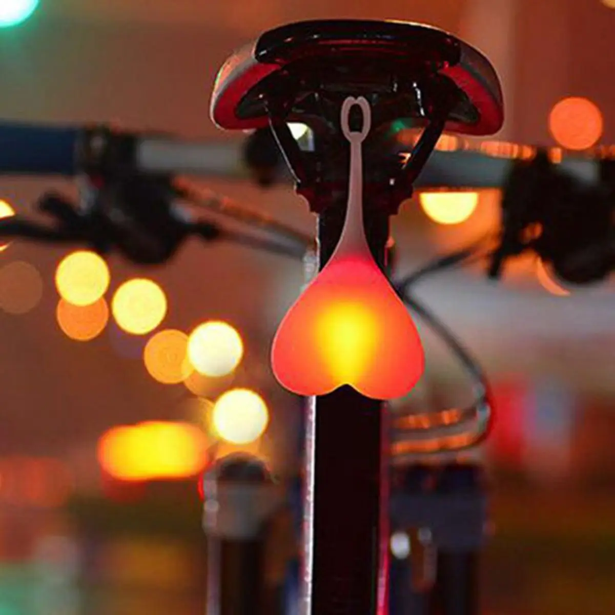 Flash Deal MTB Bike Light Safety Warning Bicycle Taillights Rear Lamp Waterproof Super Bright Heart Shape Egg Light Cycling Equipment 1