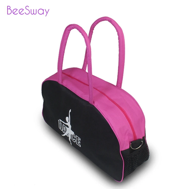 Розовая сумка для балета, сумка для танцев, черные сумочки для девочек, женские сумки для танцев, с вышивкой, клатч, хорошая Водонепроницаемая тканевая сумка для детей - Цвет: Черный