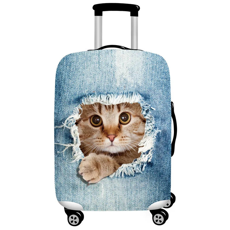 SEREQI cute animal 3D pattern travel luggage protection cover, 18-32 inch suitcase elastic case cover, trolley dust cover suitca