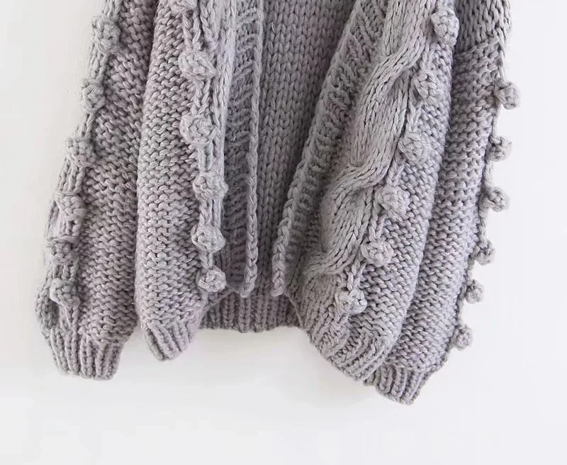 Ordifree 2018 осень зима для женщин вязаный кардиган Роскошные вязаный крючком толстый теплый свитер повседневное Рождество джемпер