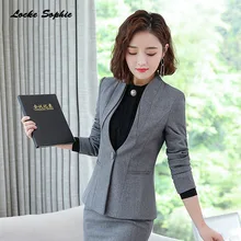 1pcs Women Plus size Blazers coats 2019 Autumn cotton blend Single button V-neck Small Suits jackets ladies Skinny Blazers Suits