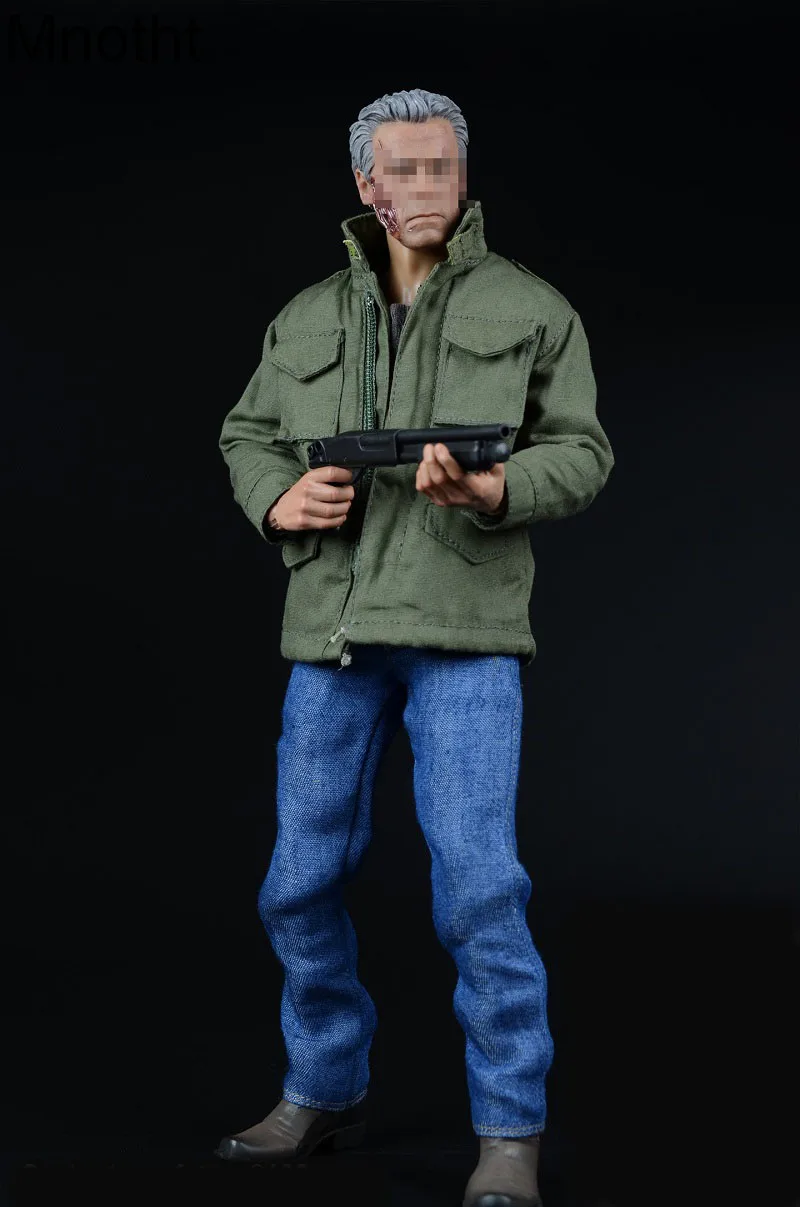 Mnotht 1/6 мужской Solider Terminator Арнольд Тренч джинсы ветрозащитный костюм одежда с