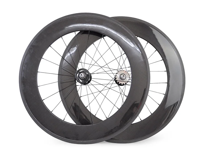 new tech carbon track wheels aufrad 88mm clincher front straight pull rear fixed gear wheelsets 25mm online shopping bike-parts