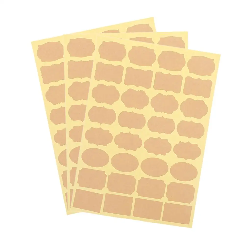 

1Set Handmade Sticker Vintage Blank Kraft Label Sticker DIY for Gift Cake Baking Sealing Stickers Decals