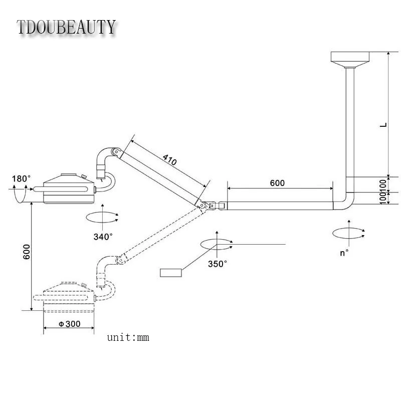 TDOUBEAUTY 72W Супер яркость потолочный светодиодный светильник для хирургического осмотра бестеневая лампа для хирургии домашних животных стоматологический отдел(90 V-240 V) 800mm