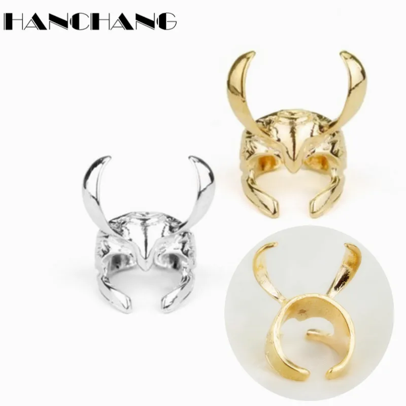 

Thor The Dark World Thunder God Laufeyson Loki Helmet Ring Open Finger Ring Daily Party Cosplay Rings fashion accessories