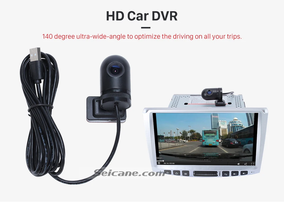 Seicane HD DVR USB камера Запись видео с поддержкой android автомобильный dvd