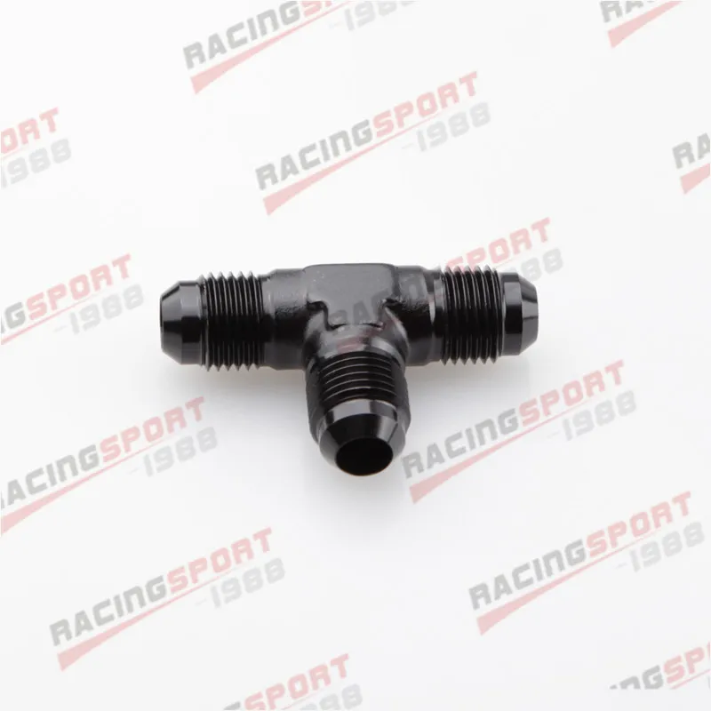 

-6AN AN6 6AN AN-6 Male Flare Union Tee T-piece Fitting Adapter Black