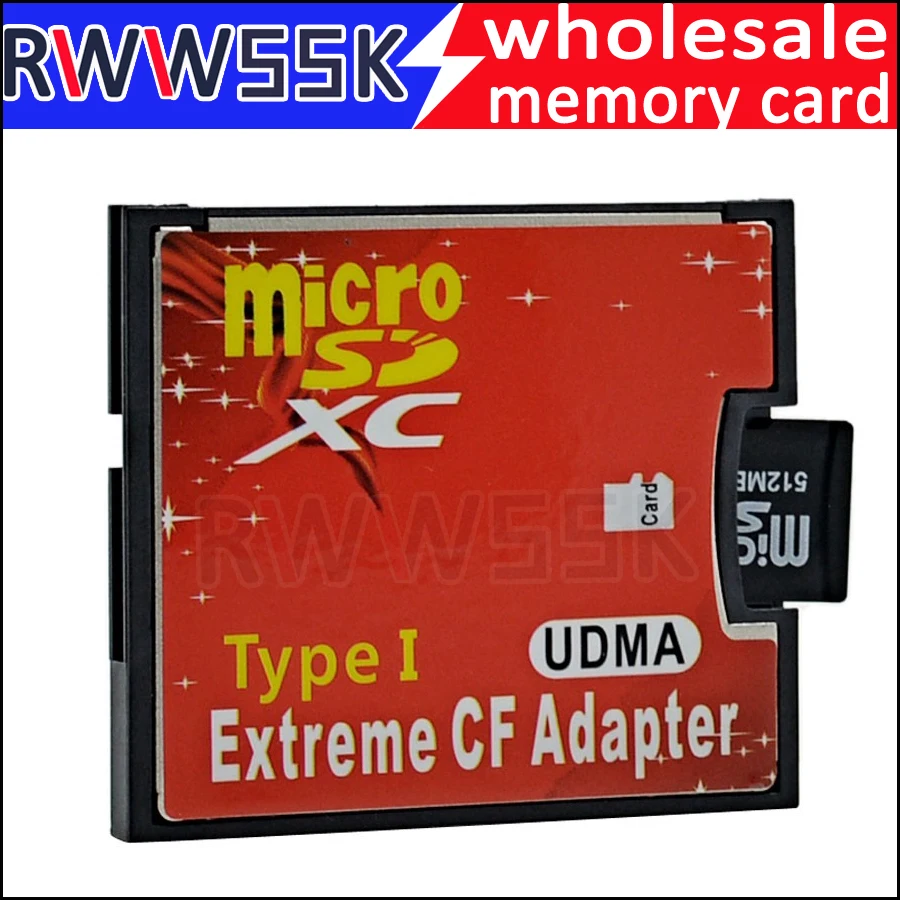 Карта Micro SD SDHC SDXC TF до CF адаптер MicroSD для экстремальной компактной вспышки тип I