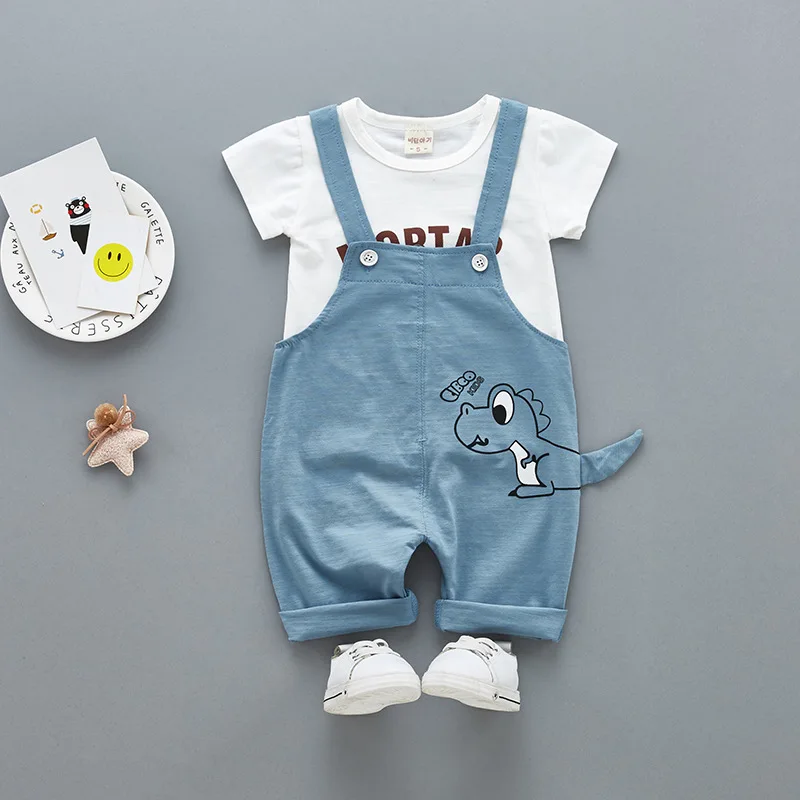 

Brand Boys Clothing Children Summer Boys Clothes Short sleeves Kids Boy Clothing Set Baby Boy Suit Children t-shirt+suspenders