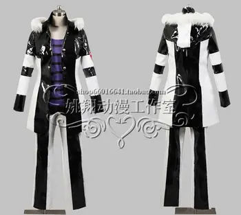 

Japanese descent Hot Anime HITMAN REBORN cosplay Belufuegolu/Belphegor cos Halloween party costume PU set (coat+shirt+pants)