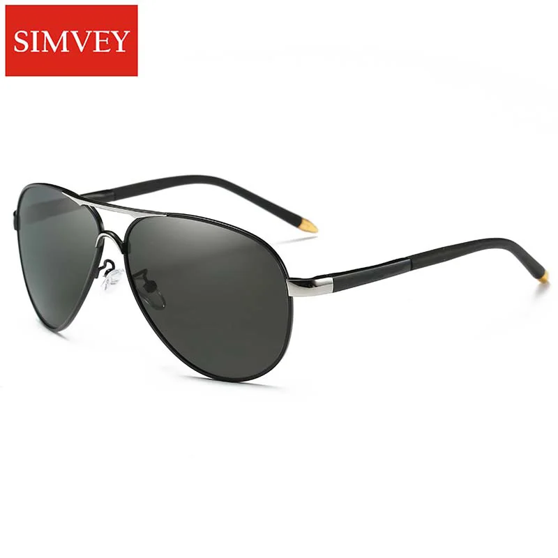 

Simvey Fashion Classic Men Aviation Sunglasses Luxury Brand Design HD Polarized Sunglases Retro Driving Goggles UV400