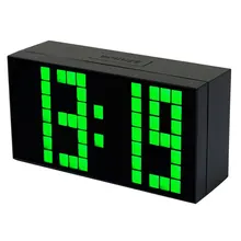 Большая цифра светодиодный Будильник черные прочные настенные часы с календарем и температурой школы обратного отсчета таймер и
